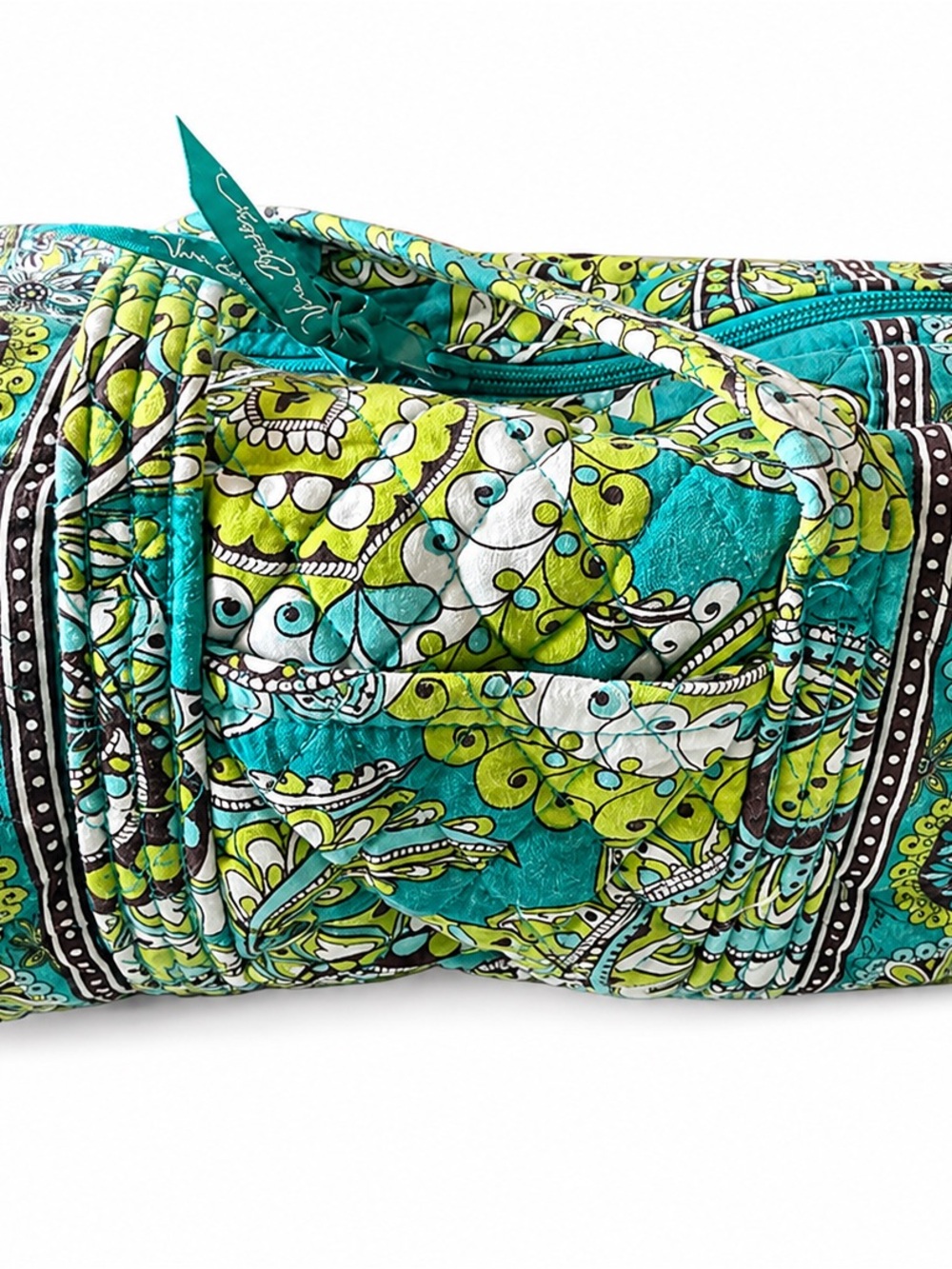 Vera Bradley Teal Green Paisley Quilted Shoulder Bag